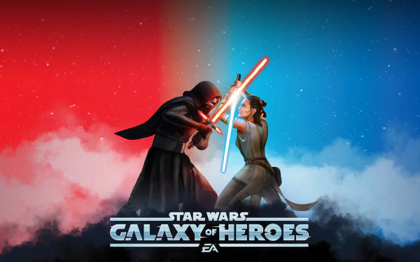 Rey (Star Wars) Kylo Ren video game Star Wars: Galaxy of Heroes HD Desktop Wallpaper | Background Image