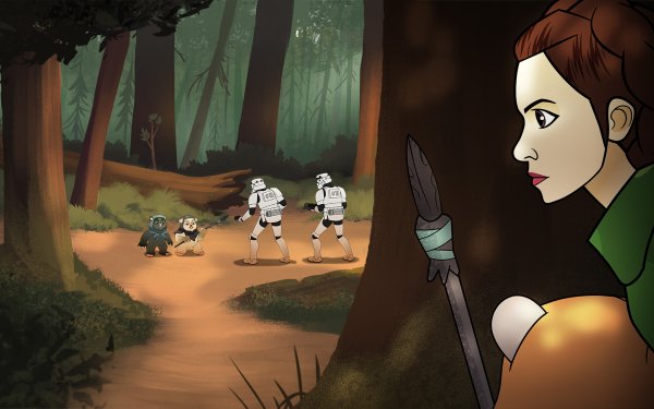 TV Show Star Wars: Forces of Destiny Ewok Stormtrooper HD Wallpaper | Background Image