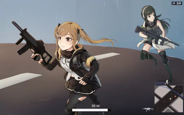 M4A1 (Girls Frontline) UMP9 (Girls Frontline) video game Girls Frontline HD Desktop Wallpaper | Background Image