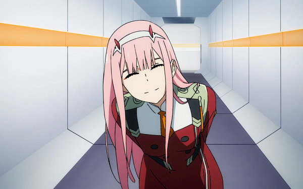 Anime Darling in the FranXX Zero Two Military Uniform Pink Hair Horns HD Wallpaper | Background Image