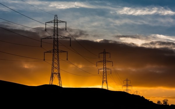 Man Made Power Line Cloud Sunrise HD Wallpaper | Background Image