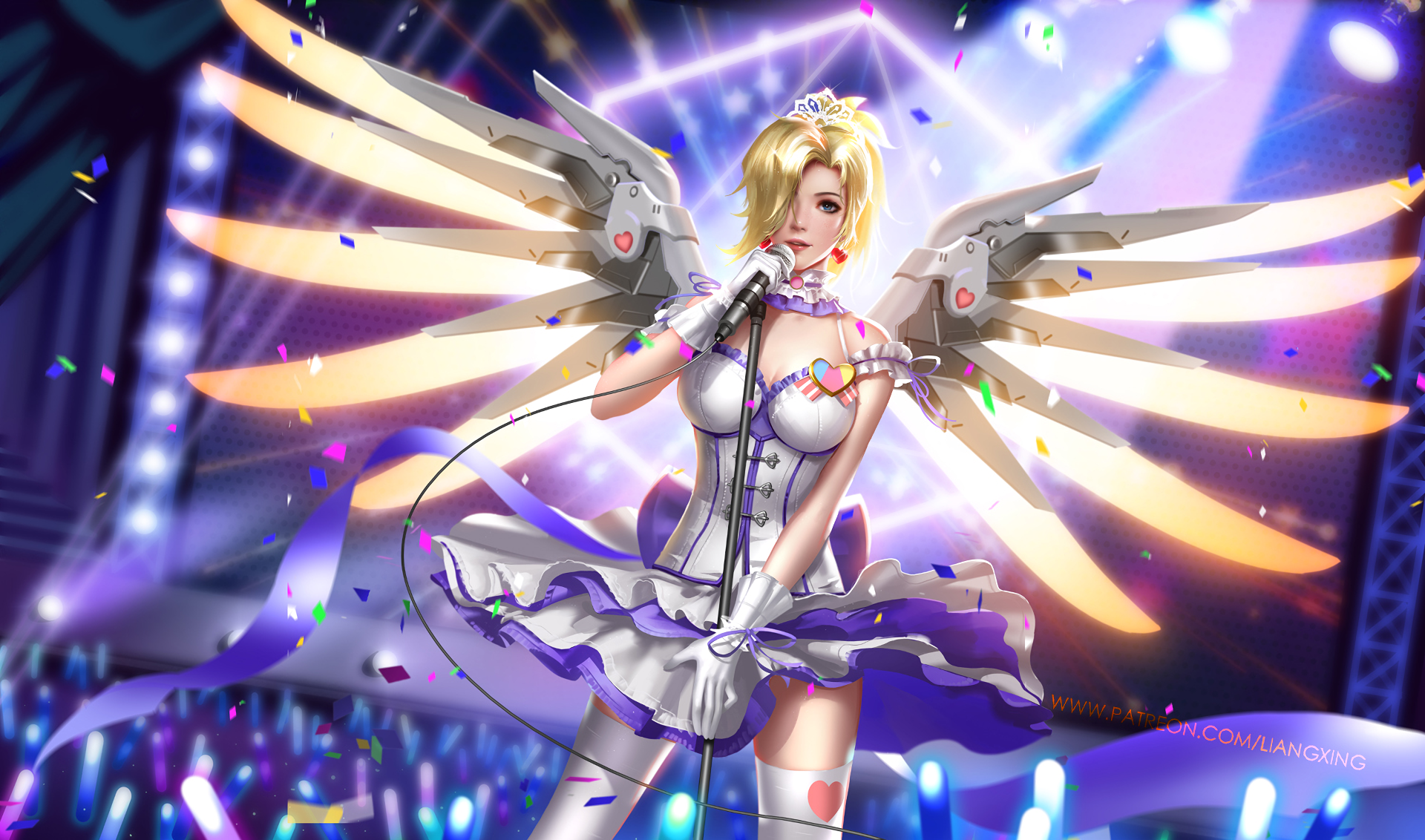 Download Mercy (Overwatch) Video Game Overwatch HD Wallpaper