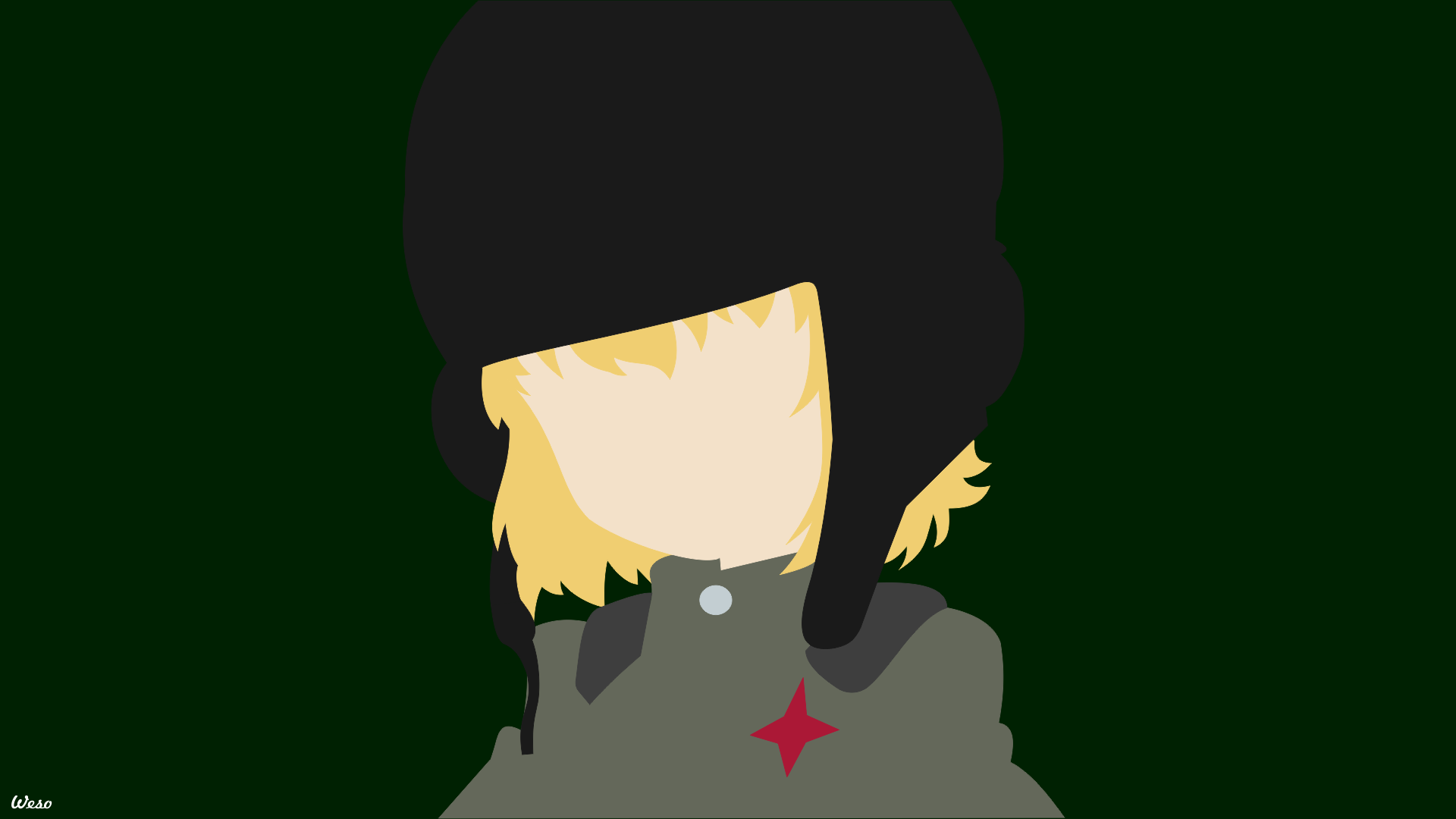 Download Minimalist Katyusha (Girls Und Panzer) Anime Girls Und Panzer Minimalist Anime HD Wallpaper by Weso