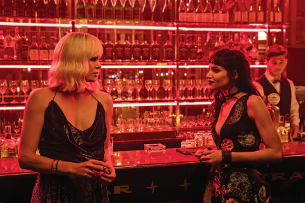 Sofia Boutella Charlize Theron movie Atomic Blonde HD Desktop Wallpaper | Background Image