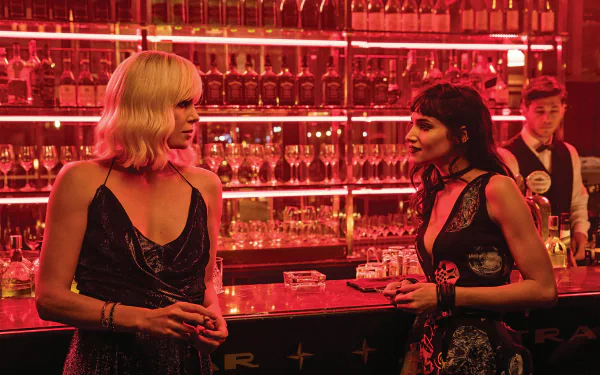 Sofia Boutella Charlize Theron movie Atomic Blonde HD Desktop Wallpaper | Background Image