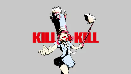 HD PC desktop wallpaper featuring Nonon Jakuzure from the anime Kill La Kill, with vibrant colors and the bold red title in the background.