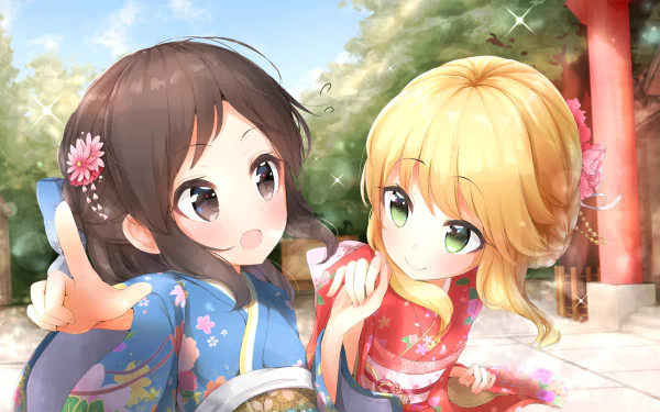 Momoka Sakurai Arisu Tachibana Anime The iDOLM@STER Cinderella Girls HD Desktop Wallpaper | Background Image