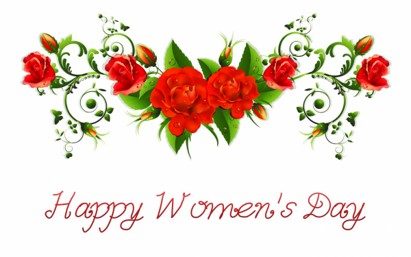 Holiday Women's Day Rose Flower Statement Happy Women's Day HD Wallpaper | Background Image