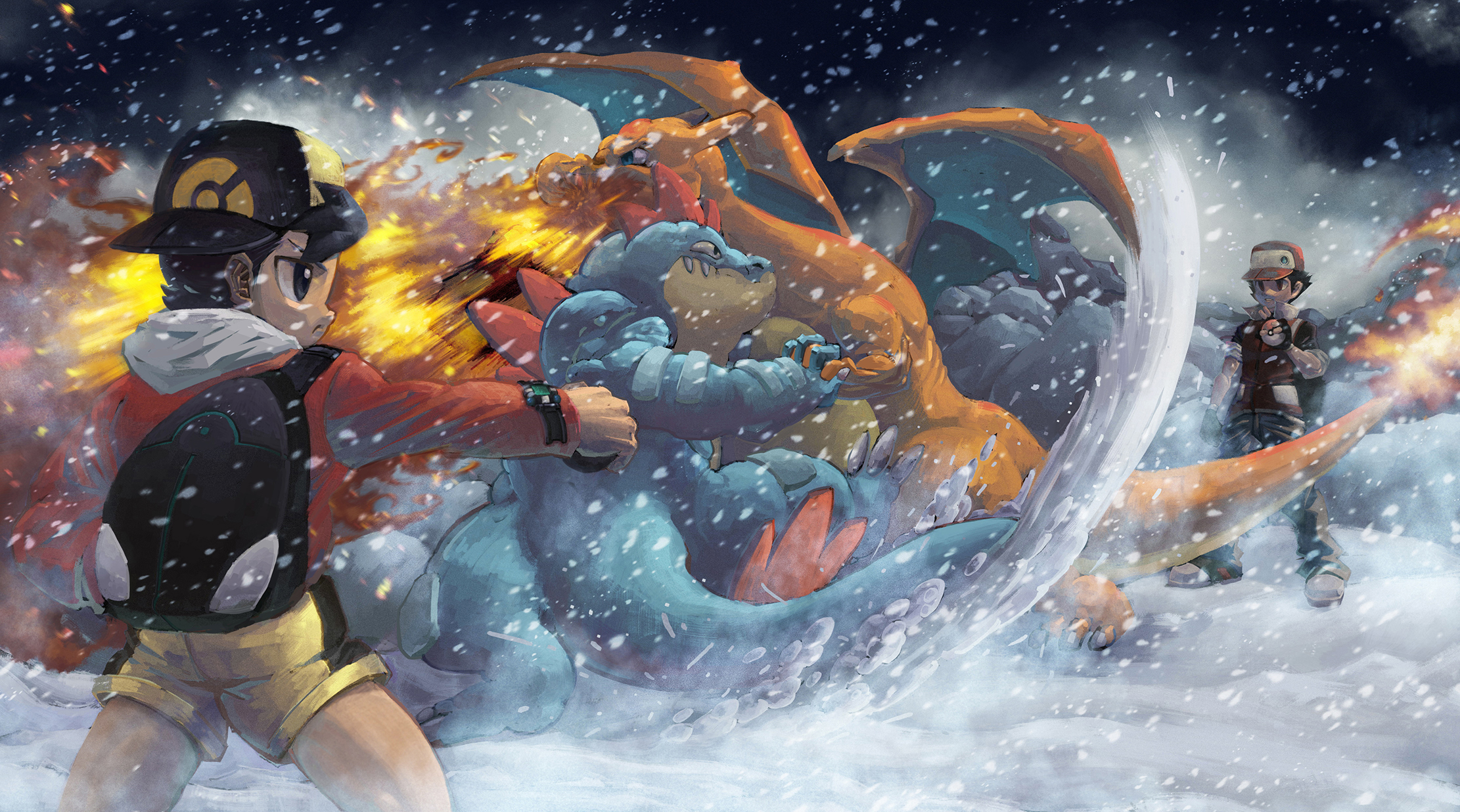 Red Pokemon Pokemon Typhlosion Wallpaper - Resolution:1366x768