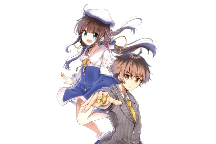 Yaichi Kuzuryuu Ai Hinatsuru Anime The Ryuo's Work is Never Done! HD Desktop Wallpaper | Background Image