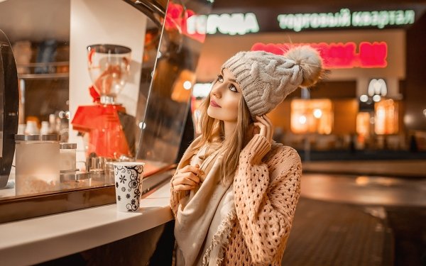 Women Model Russian Blonde Smile Brown Eyes Hat HD Wallpaper | Background Image