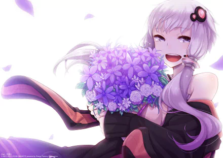 Yuzuki Yukari Anime Vocaloid HD Desktop Wallpaper | Background Image