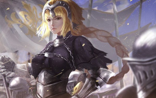 Anime Fate/Grand Order Fate Series Jeanne d'Arc Braid Long Hair Blonde Armor Helmet Fate Chain HD Wallpaper | Background Image