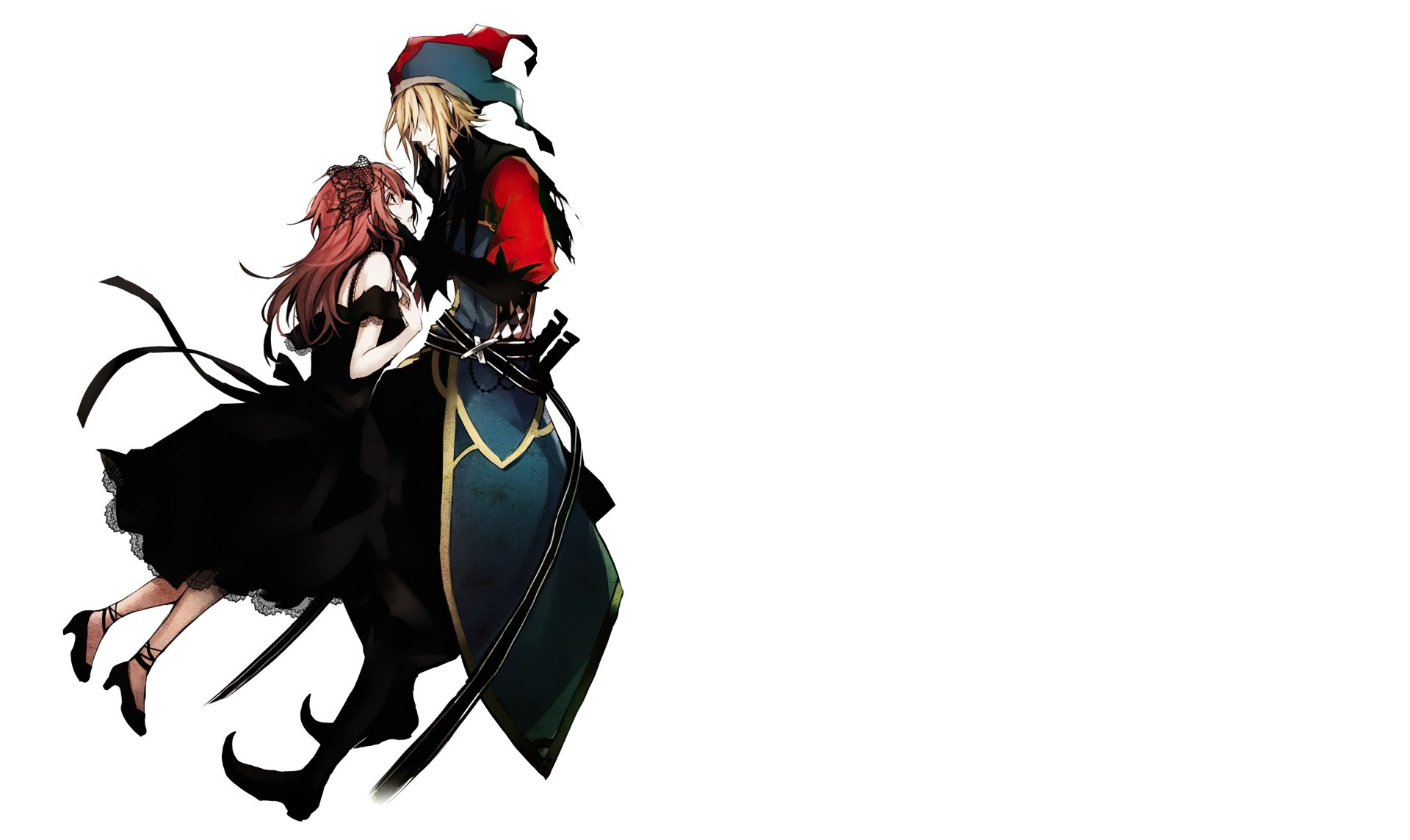 Download Hat Blonde Short Hair Pink Hair Long Hair Anime Original HD Wallpaper by 有坂