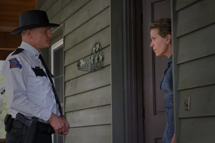 Woody Harrelson Frances McDormand movie Three Billboards Outside Ebbing, Missouri HD Desktop Wallpaper | Background Image
