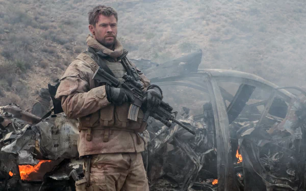 Captain Mitch Nelson Chris Hemsworth movie 12 Strong HD Desktop Wallpaper | Background Image