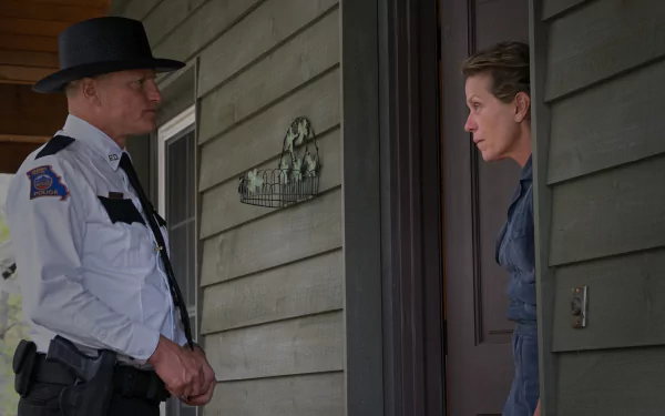 Woody Harrelson Frances McDormand movie Three Billboards Outside Ebbing, Missouri HD Desktop Wallpaper | Background Image