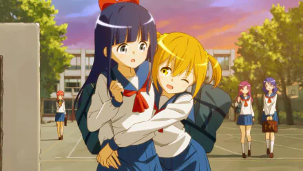 Pipimi (Pop Team Epic) Popuko (Pop Team Epic) Anime Pop Team Epic HD Desktop Wallpaper | Background Image