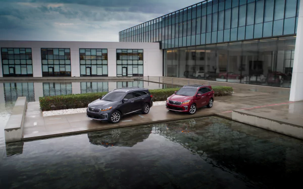 black car SUV car Kia vehicle Kia Sorento HD Desktop Wallpaper | Background Image