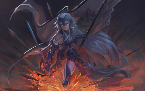 Jeanne d'Arc Alter Anime Fate/Grand Order HD Desktop Wallpaper | Background Image