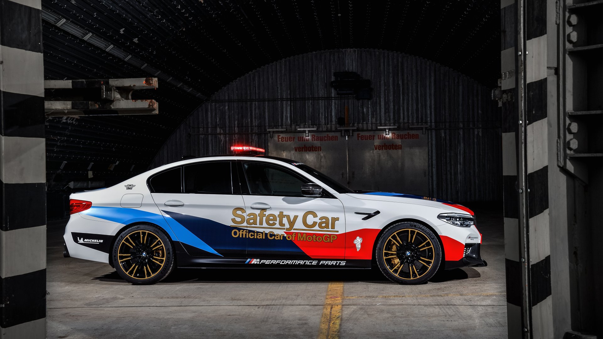 Download BMW M5 MotoGP Safety Car Car Safety Car BMW Vehicle BMW M5 4k Ultra HD Wallpaper