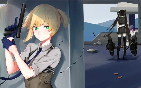 Welrod MK II (Girls Frontline) Ouroboros (Girls Frontline) video game Girls Frontline HD Desktop Wallpaper | Background Image