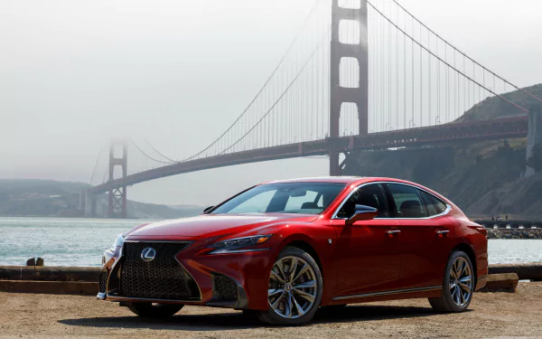Golden Gate Bridge car Lexus Lexus LS 500 vehicle Lexus LS HD Desktop Wallpaper | Background Image