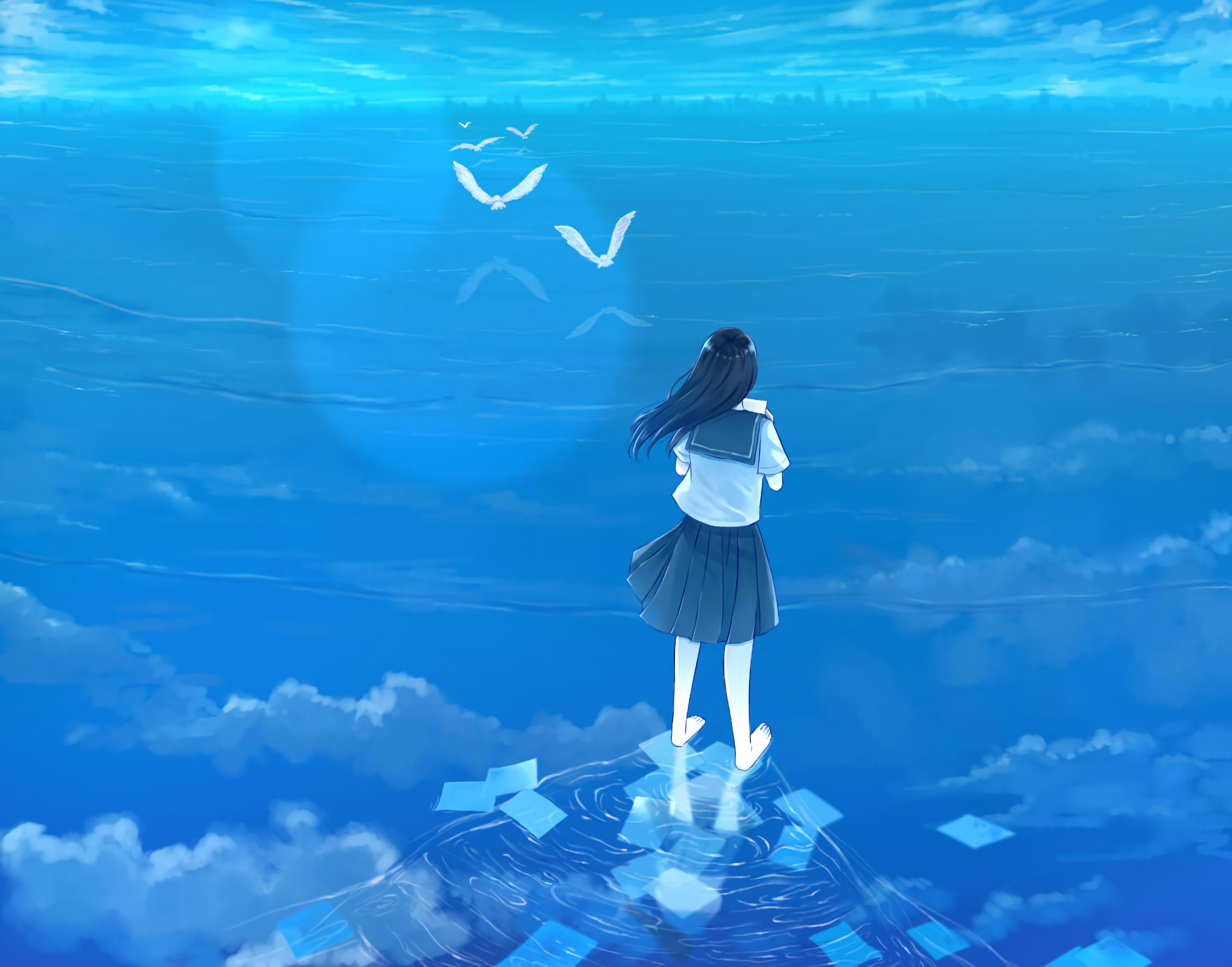 Download Anime Original HD Wallpaper by うたかた