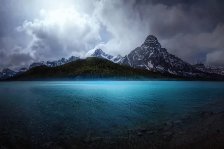 peak mountain nature lake HD Desktop Wallpaper | Background Image