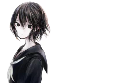 short hair black eyes black hair Anime Original HD Desktop Wallpaper | Background Image
