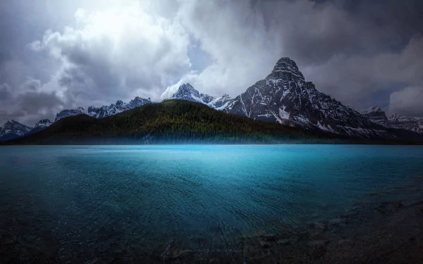 peak mountain nature lake HD Desktop Wallpaper | Background Image