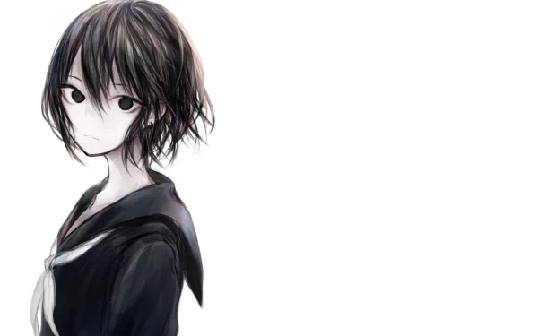 short hair black eyes black hair Anime Original HD Desktop Wallpaper | Background Image