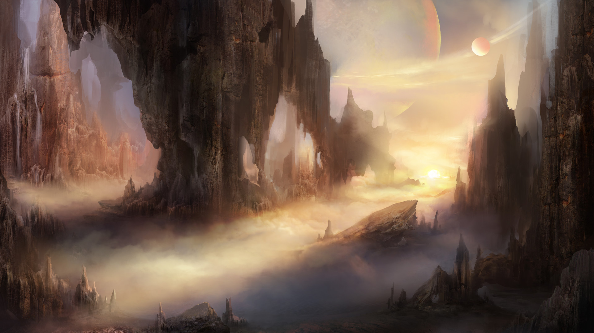 Download Planet Sci Fi Landscape Wallpaper by Sergey Zimmer