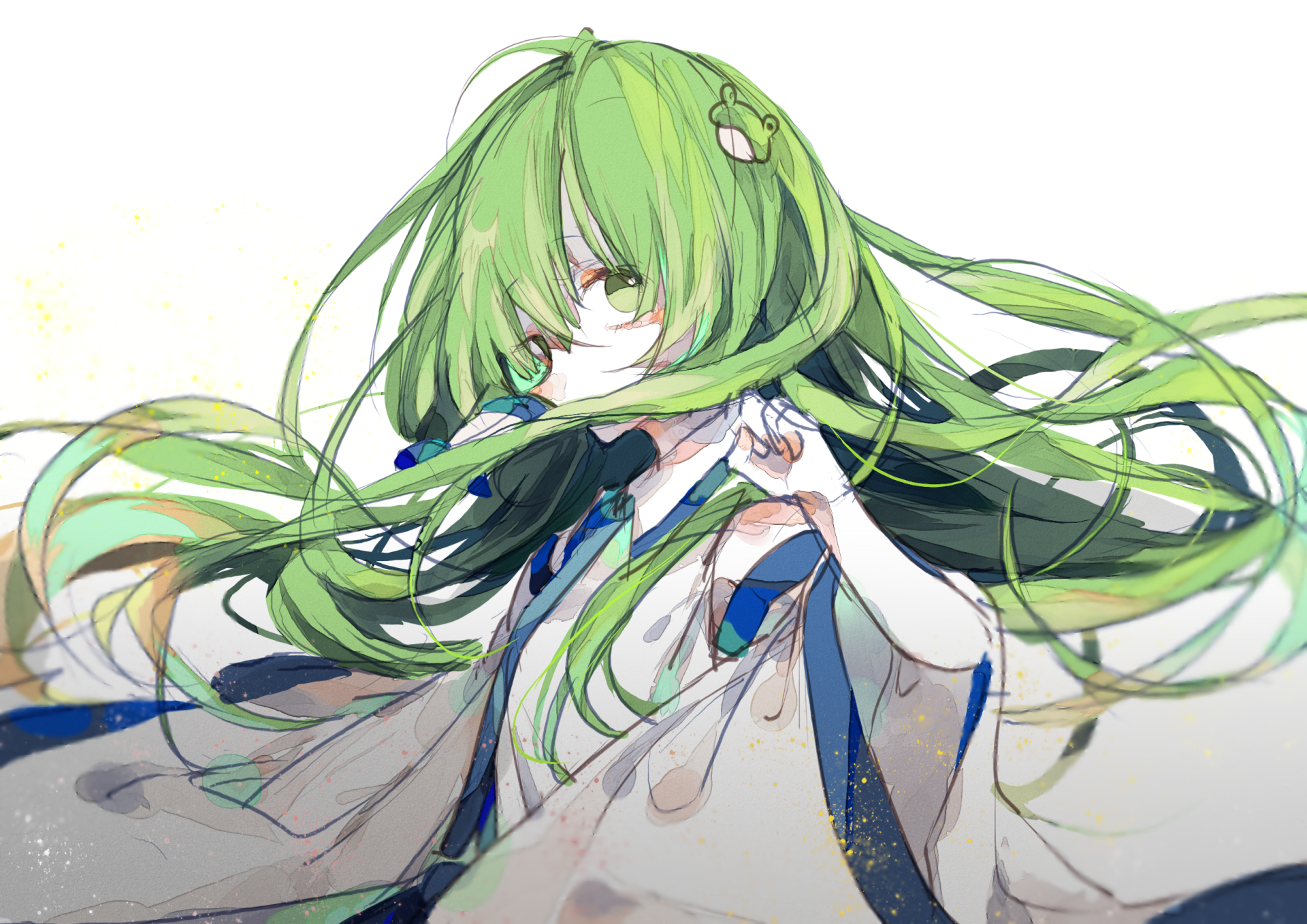 Download Sanae Kochiya Anime Touhou HD Wallpaper by 止血胶布