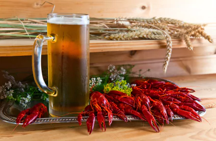 crustacean seafood drink alcohol glass food beer HD Desktop Wallpaper | Background Image
