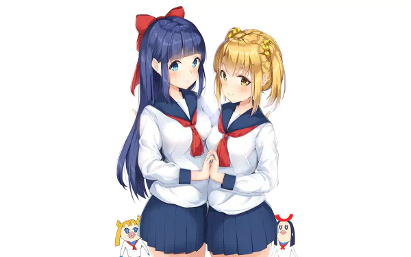 Pipimi (Pop Team Epic) Popuko (Pop Team Epic) Anime Pop Team Epic HD Desktop Wallpaper | Background Image
