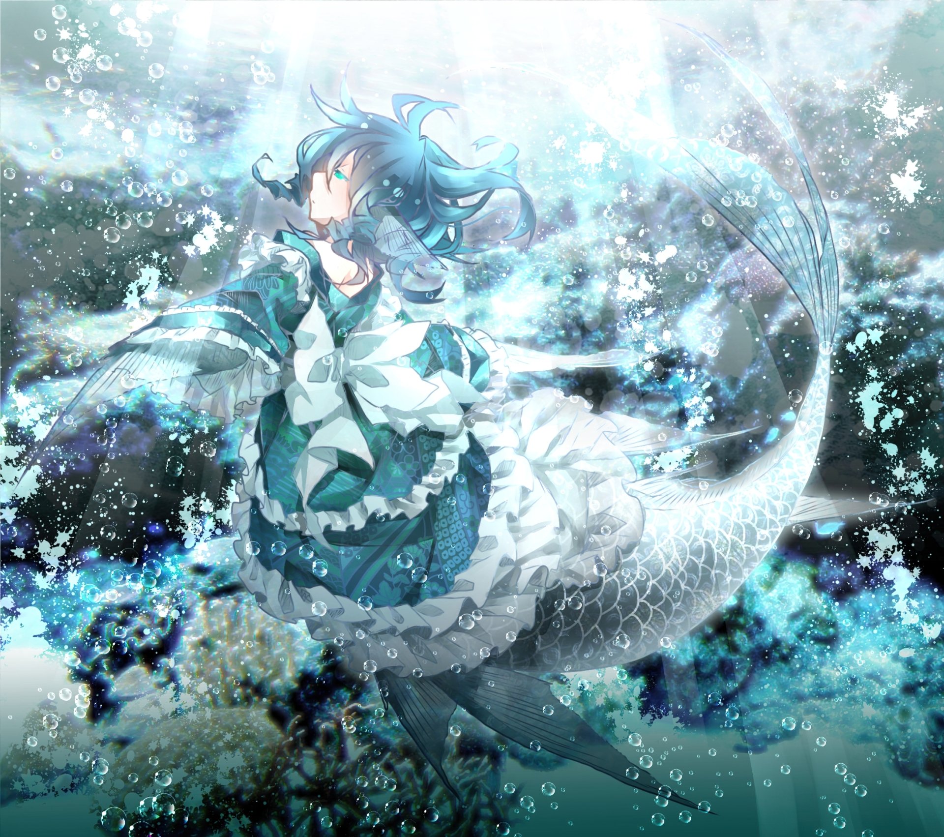 Download Wakasagihime (Touhou) Anime Touhou HD Wallpaper by 東天紅