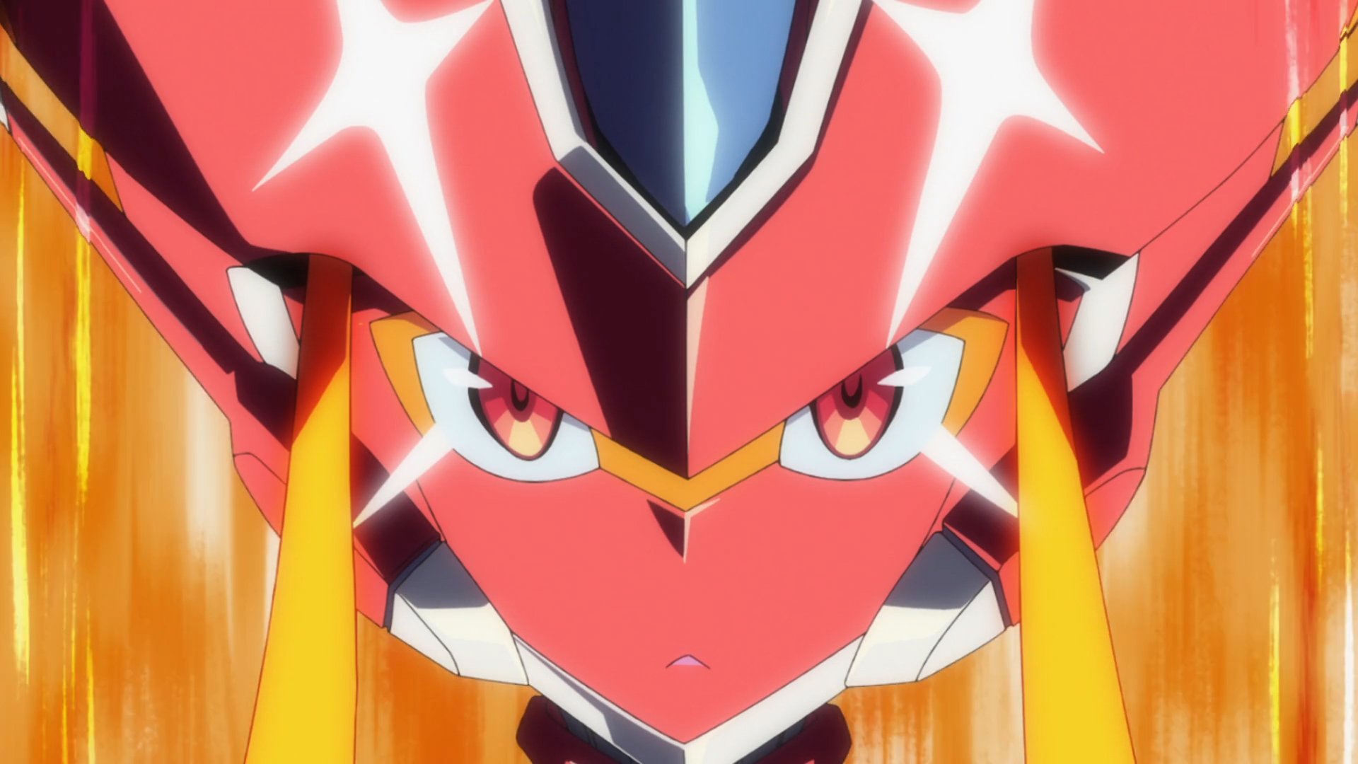 HD PC desktop wallpaper featuring Strelizia from the anime Darling in the FranXX, showcasing vibrant colors and dynamic close-up details.