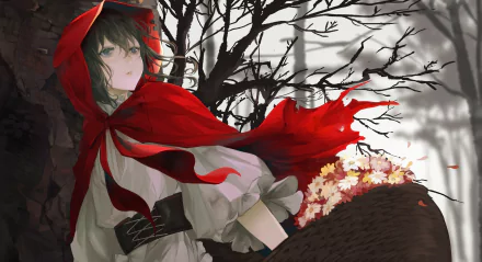 fantasy red riding hood HD Desktop Wallpaper | Background Image