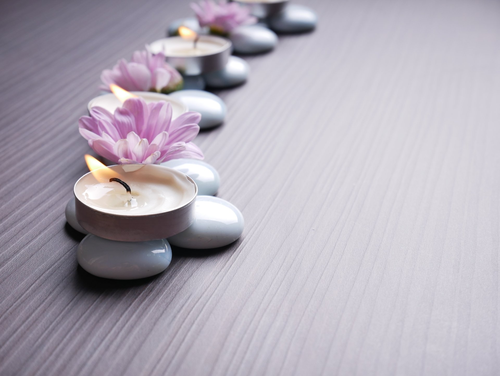Download Zen Stone Closeup Photography Candle 4k Ultra HD Wallpaper