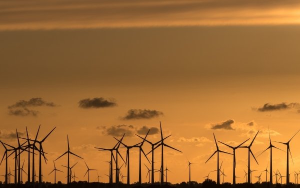 Man Made Wind Turbine Sky Sunset HD Wallpaper | Background Image