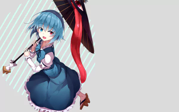 heterochromia Kogasa Tatara Anime Touhou HD Desktop Wallpaper | Background Image