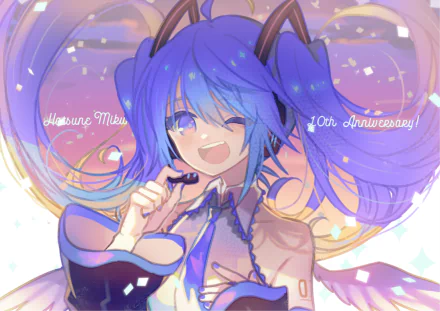 Hatsune Miku Anime Vocaloid HD Desktop Wallpaper | Background Image