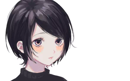 grey eyes black hair short hair Anime Original HD Desktop Wallpaper | Background Image