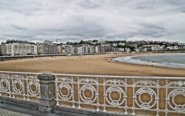 Man Made San Sebastián Cities Spain Beach HD Wallpaper | Background Image