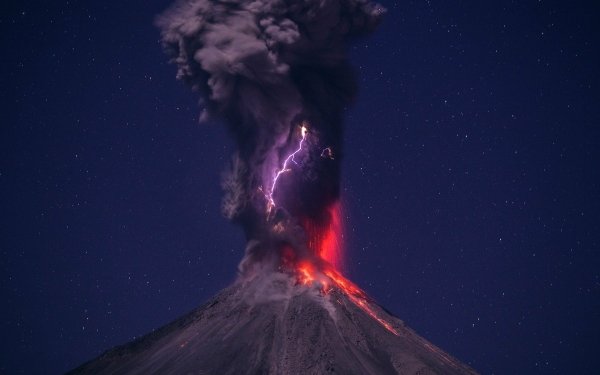 Terre/Nature Volcan Volcans Lava Etoiles Eruption Fond d'écran HD | Image