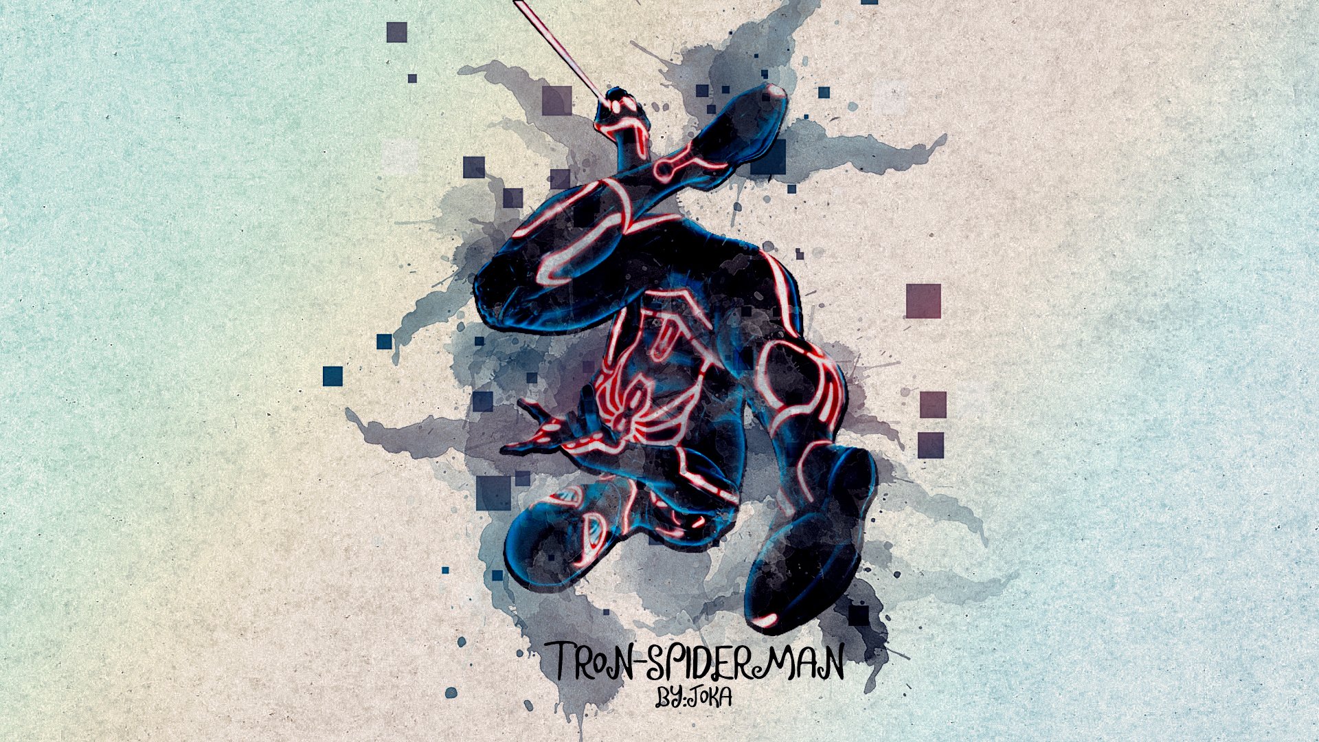 Tron spiderman by JOKAXD