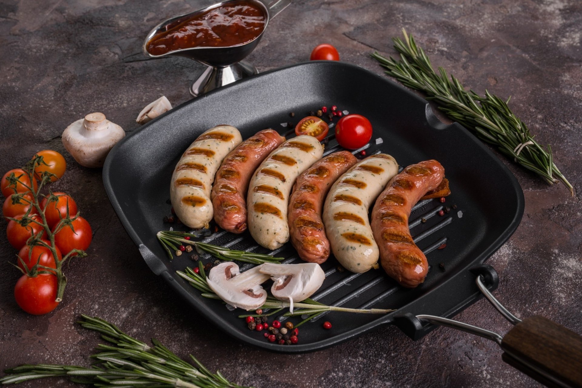 Download Tomato Sausage Still Life Food Meat HD Wallpaper