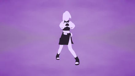 4K Ultra HD PC desktop wallpaper: Ino Yamanaka from Naruto, anime-style figure standing with hands clasped against a soft purple gradient background.