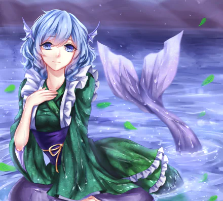 Wakasagihime (Touhou) Anime Touhou HD Desktop Wallpaper | Background Image